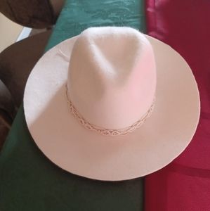 AEO Cream wool wide brim hat